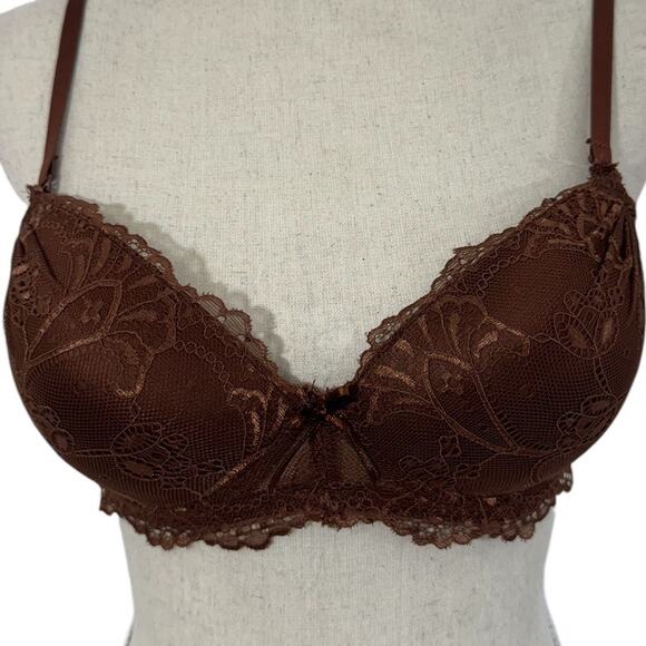 34C Lacey Pushup Bra,Sexy,Under Garments,Romantic,Removable Straps - Picture 1 of 6